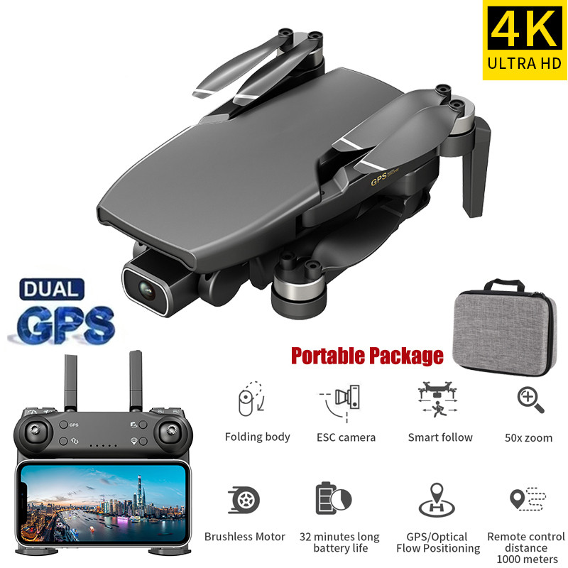 Csfhtech New Mini Drone 4K 1080P HD Camera WiFi Fpv Air Pressure Altitude Hold Black And Gray Foldable Quadcopter RC Drone Toy