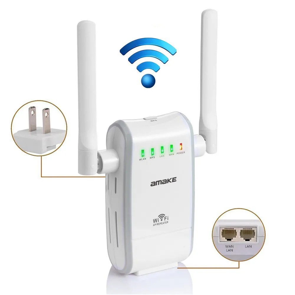 WiFi Range Extender Repeater Wireless Network Signal Booster High-Speed 300Mbps 2.4GHz Wi-Fi Long Amplifier with External Antennas, for Home Office Repeater/Access Point/Router Mode In China