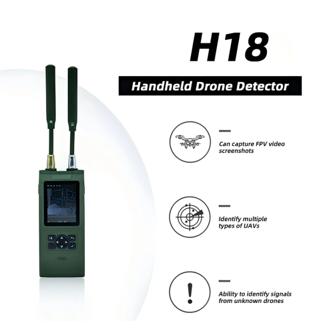 Drone Detector Handheld FPV Detector and Location 100-8000MHz Drone Defence Detection Dji FPV Autel 1-2km Signal Detector