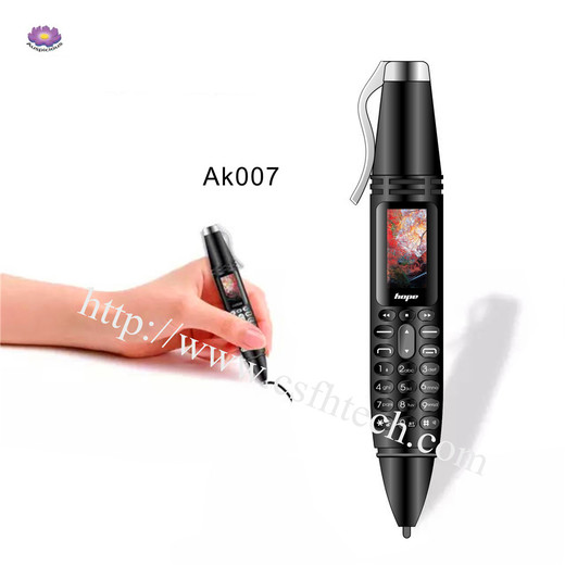 The Best New High Quality Pen Mobile Phone AK007 Pen style dual sim 0.96inch   Tiny Screen Pen mini Mobile phone Dual SIM Card Bluetooth Dialer Cell Mini   phone with Flashlight Recording Pen Made In China Factory