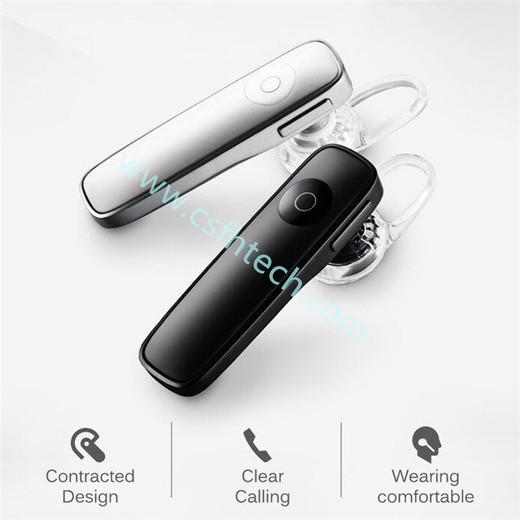 Csfhtech M165 Mini Bluetooth Earphone Stereo Bass Bluetooth Headset Handsfree Earloop Wireless Earpiece With Mic For All Smart Phones