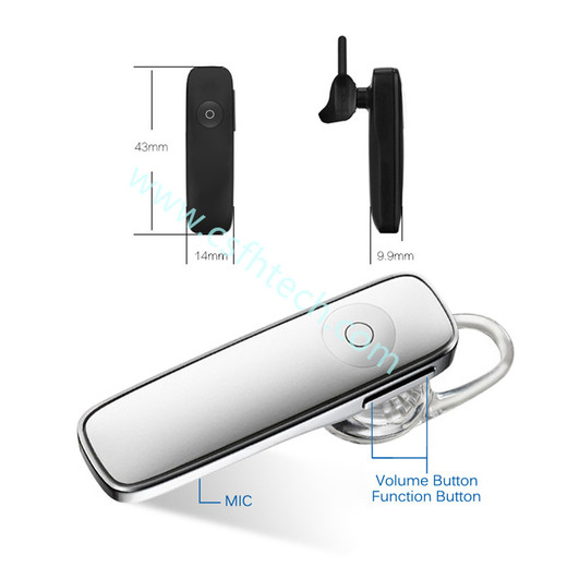 Csfhtech M165 Mini Bluetooth Earphone Stereo Bass Bluetooth Headset Handsfree Earloop Wireless Earpiece With Mic For All Smart Phones