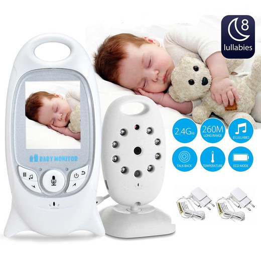  Csfhtech Babyphone Camera Bebe Video Nanny Radio Wireless Babysitter Baby Monitor Two Way Talk Night Vision Temperature with 8 Lullaby