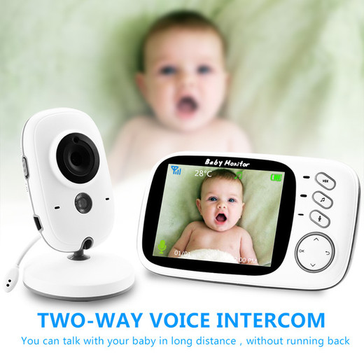  Csfhtech Baby Monitor High Resolution Wireless Video 3.2 Inch Baby Nanny Security Camera Night Vision Temperature Monitoring Babysitter