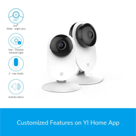 Csfhtech YI Home Camera 3 1080P HD AI Based Smart Home Camera Security Wireless IP Cam Night Vision Office EU Version Android YI Cloud