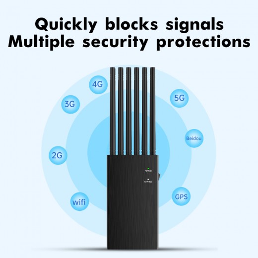 12-channel handheld signal jammer,12 band portable signal jammer,12-way handheld interference device,signal blocker,signal shield device