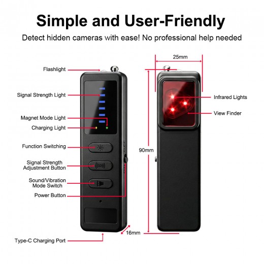 Signal Detector,GPS Signal Detector,Hidden Camera Detector,Cell Phone Signal Detector,Anti-Spy Camera Detector,Multi-function Detector,Anti-Eavesdropping & Anti-Spy Detector