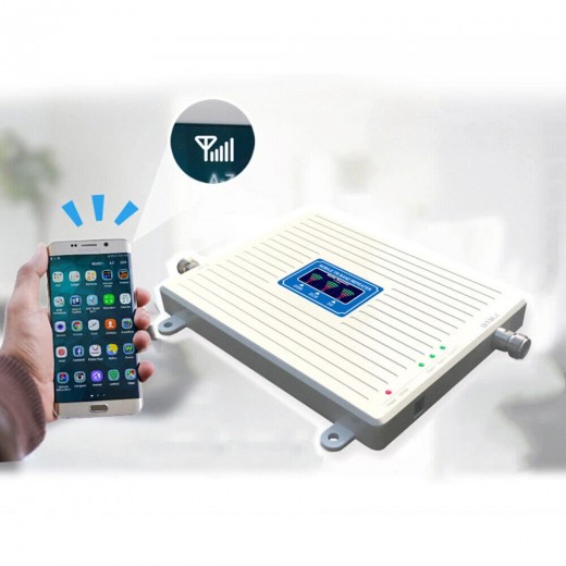 AMPLIFIER 900/1800/2100 GSM DCS 2G/3G/4G LTE SIGNAL BOOSTER,ANTENNA,ADAPTER