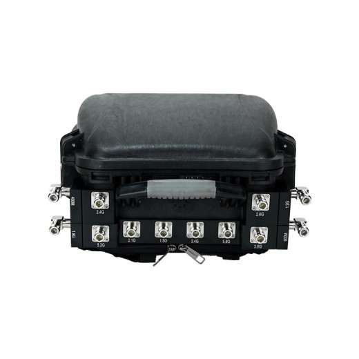12 band 2 KM Drone Jammer Range High power 600W backpack Anti Drone 433 900 1.5G 2.4G 5.2G 5.8G FPV Jammer